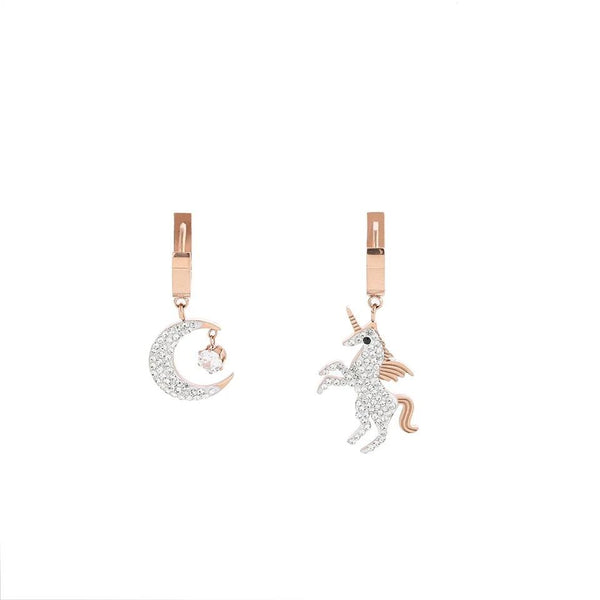 Unicorn Moon Stud Earrings